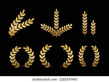 wheat vector set for logo design