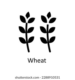 Wheat Vector   solid Icons. Simple stock illustration stock