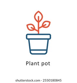 Wheat Vector Two Color Outline Icon. Eps 10 file