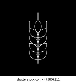 wheat  - white vector icon