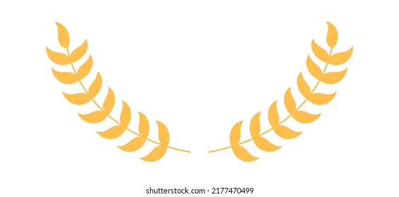 Wheat wreath element. Vector illustration