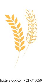 El trigo era un elemento de corona. Ilustración del vector