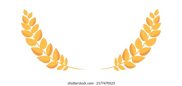 Wheat wreath element. Vector illustration