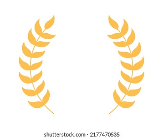 Wheat wreath frame element. Vector illustration
