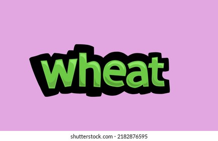 WHEAT writing vector design on pink background