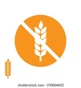 Wheat yellow gluten free grain icon
