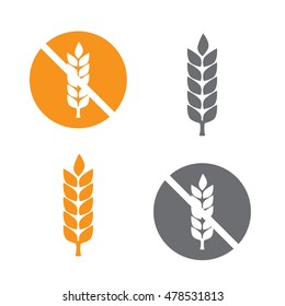 Wheat Yellow Gluten Free Grain Icon Vector