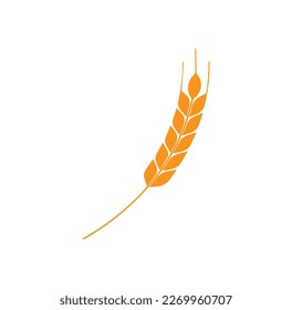 trigo,vector de icono agrícola aislado en el fondo