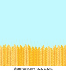 Wheatear. A grain of wheat. Cereals. Bakery. Vector illustration on a white background.