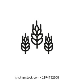 Wheatears line icon. Crop allergy, grain, harvest. Allergy concept. Vector illustration can be used for topics like agriculture, food, plant