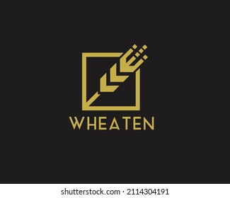 Wheaten logo design template,fully vector and customized logo design