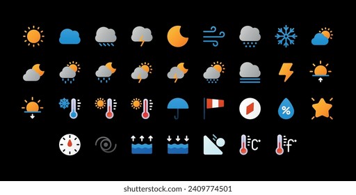 Wheater Icon suitable in flat style for web amp apps icon presentation or printable