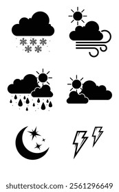 Wheater Icon suitable in line style for web and apps icon presentation or printable EPS 10