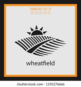 wheatfield  vector icon