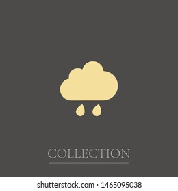 Wheather line.Cloud vector icon . The illustration of rain.