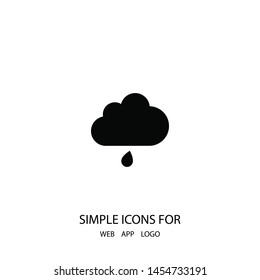 Wheather line.Cloud vector icon . The symbol of a rain.