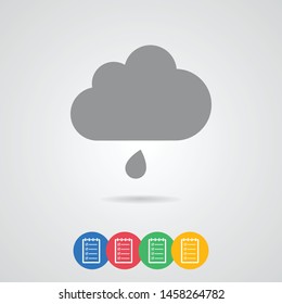 Wheather line.Cloud vector icon . The symbol of a rain.