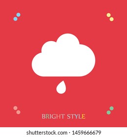 Wheather line.Cloud vector icon . The symbol of a rain.