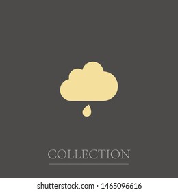 Wheather line.Cloud vector icon . The symbol of a rain.