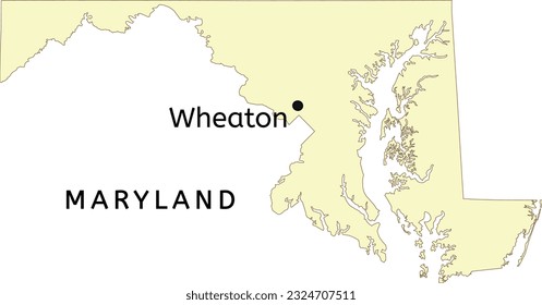 Wheaton census-designated place location on Maryland state map
