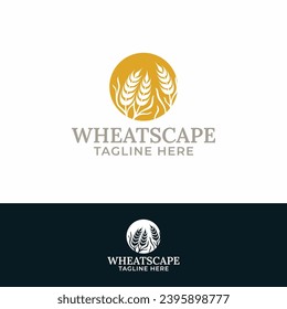 The Wheatscape logo is a simple and elegant design that features a stylized wheat stalk. The stalk is depicted in a minimalist style, with a few simple lines conveying its essential form