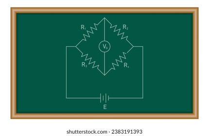 Wheatstone bridge circuit diagram. Scientific resources for teachers and students.