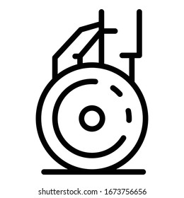 Wheel aircraft repair icon. Outline wheel aircraft repair vector icon for web design isolated on white background