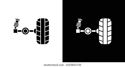 Wheel alignment icon Art design illustration