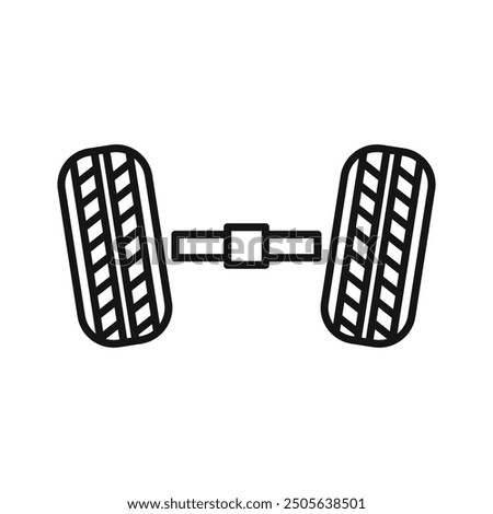 wheel alignment icon Black line art vector logo