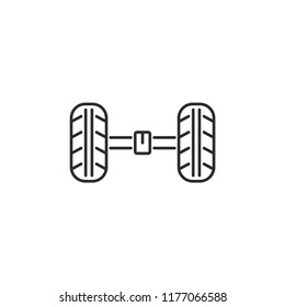 Wheel alignment icon isolated on white background. Service symbol modern, simple, vector, icon for website design, mobile app, ui. Vector Illustration