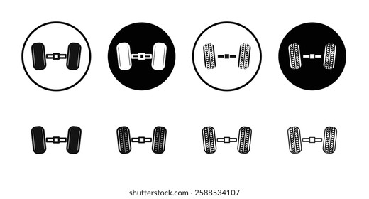 wheel alignment icon line art vector