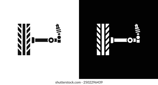 wheel alignment icon logo set vector