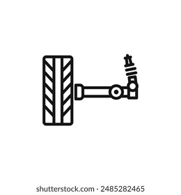 wheel alignment icon logo sign vector outline