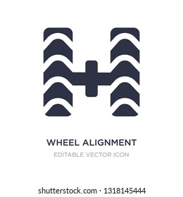 Wheel Alignment Icon On White Background. Simple Element Illustration From Transportation Concept. Wheel Alignment Icon Symbol Design.