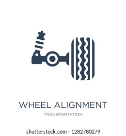 Wheel Alignment Icon Vector On White Background, Wheel Alignment Trendy Filled Icons From Transportation Collection, Wheel Alignment Vector Illustration