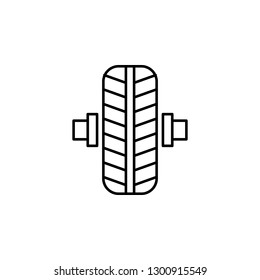 wheel, balancing, car icon. Can be used for web, logo, mobile app, UI, UX on white background