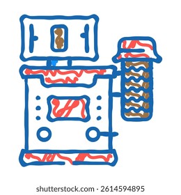 wheel balancing car mechanic doodle icon sketch vector. wheel balancing car mechanic sign. isolated symbol illustration