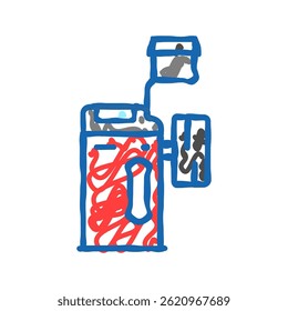 roda de equilíbrio carro mecânico ícone doodle esboço vetor. roda de equilíbrio carro mecânico sinal. símbolo isolado ilustração