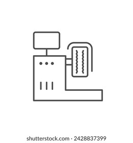 Wheel balancing machine line icon