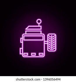 wheel balancing neon icon. Elements of auto workshop set. Simple icon for websites, web design, mobile app, info graphics