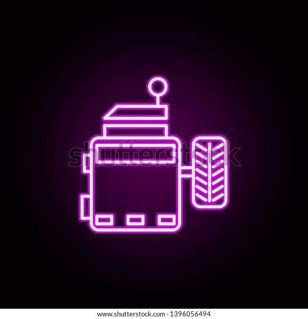 wheel\
balancing neon icon. Elements of auto workshop set. Simple icon for\
websites, web design, mobile app, info\
graphics