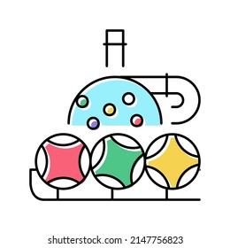 wheel and balls lotto color icon vector. wheel and balls lotto sign. isolated symbol illustration