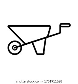 wheel barrow icon design vector template