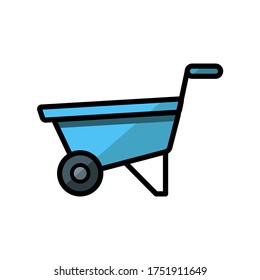 wheel barrow icon design vector template