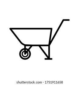 wheel barrow icon design vector template