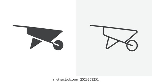 Ícone de barra de rodas plano e design de conjunto simples