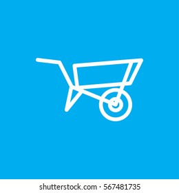 wheel barrow icon illustration isolated vector sign symbol