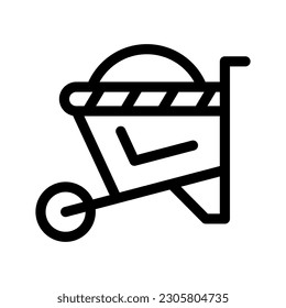 Wheel Barrow Icon Vector Symbol Design Illustration