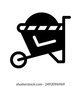 Wheel Barrow Icon Vector Symbol Design Illustration