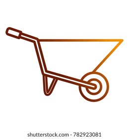 wheel barrow isolated icon